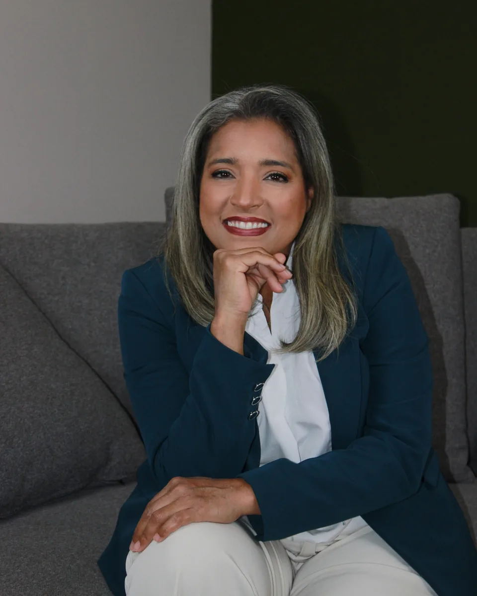 Diosalma M. Melgar, founding attorney of Melgar Law Firm, at her office in Hauppauge, NY